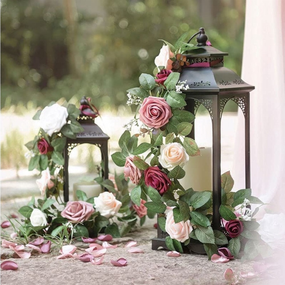 Lings moments lantern centerpiece flowers marsala qty 5
